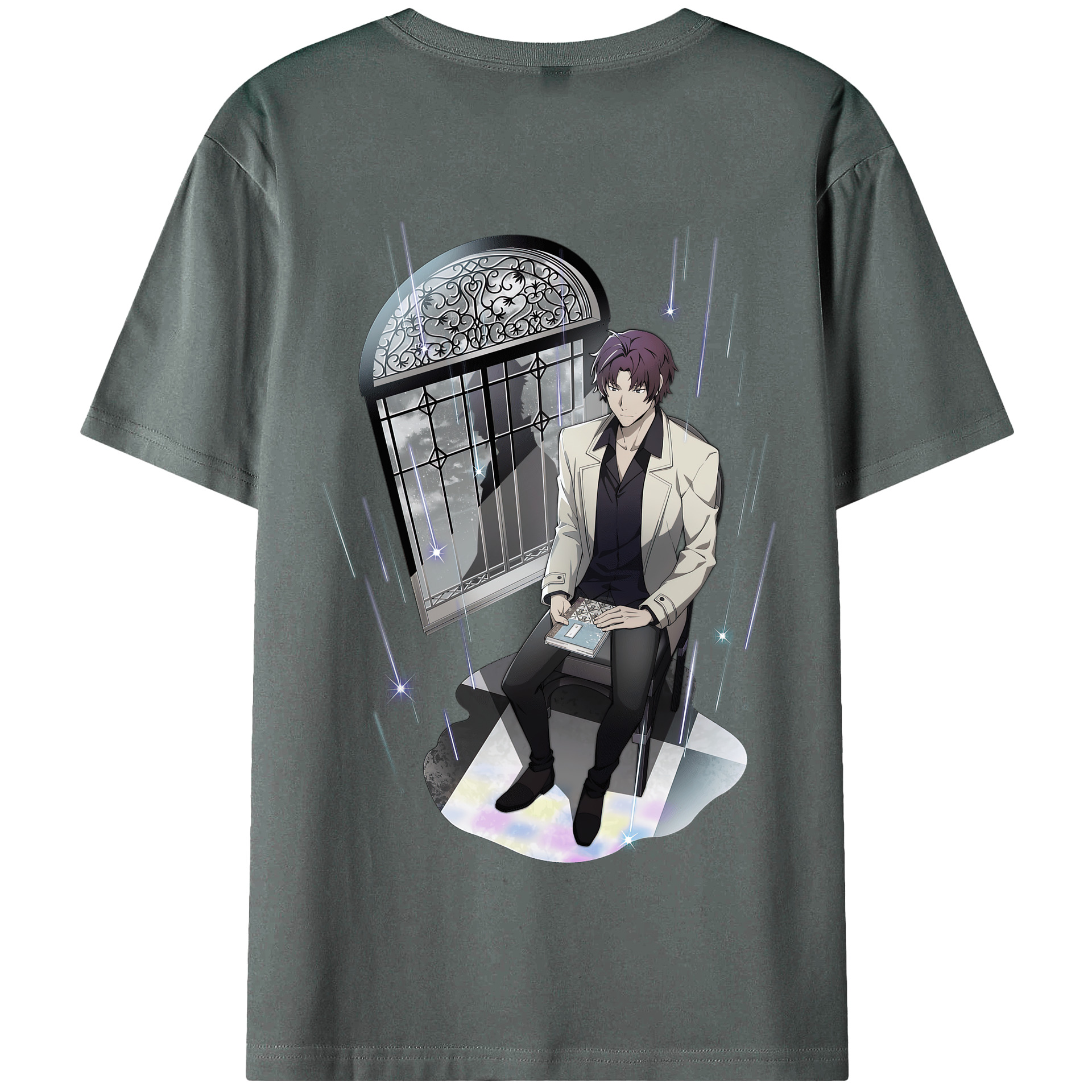 （画像用） 文豪ストレイドッグス Bungo Stray Dogs 綿100％半袖Tシャツ（背面プリント）